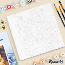 Cargar imagen en el visor de la galería, Mini Pintura por Números 20x20cm con bastidor - Pequeño Zorro con Luces