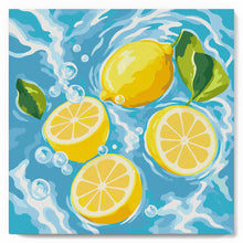 Cargar imagen en el visor de la galería, Mini Pintura por Números 20x20cm con bastidor - Brisa de cítricos