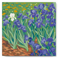 Cargar imagen en el visor de la galería, Mini Pintura por Números 20x20cm con bastidor - Van Gogh - Iris