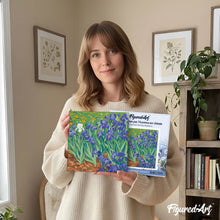 Cargar imagen en el visor de la galería, Mini Pintura por Números 20x20cm con bastidor - Van Gogh - Iris