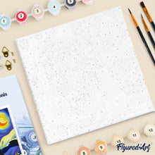 Cargar imagen en el visor de la galería, Mini Pintura por Números 20x20cm con bastidor - Compañeros de noche estrellada