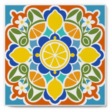Cargar imagen en el visor de la galería, Mini Pintura por Números 20x20cm con bastidor - Mandala cítrico