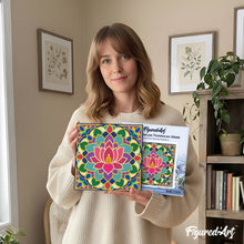 Cargar imagen en el visor de la galería, Mini Pintura por Números 20x20cm con bastidor - Mandala de loto