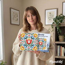 Cargar imagen en el visor de la galería, Mini Pintura por Números 20x20cm con bastidor - Mandala floral