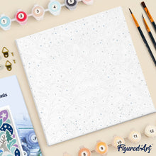 Cargar imagen en el visor de la galería, Mini Pintura por Números 20x20cm con bastidor - Mandala navideño
