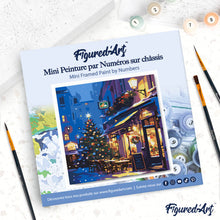 Cargar imagen en el visor de la galería, Mini Pintura por Números 20x20cm con bastidor - Café nocturno festivo
