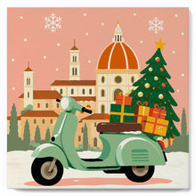 Cargar imagen en el visor de la galería, Mini Pintura por Números 20x20cm con bastidor - Navidad en Florencia