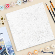 Cargar imagen en el visor de la galería, Mini Pintura por Números 20x20cm con bastidor - Vacaciones de invierno en los Alpes