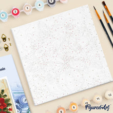 Cargar imagen en el visor de la galería, Mini Pintura por Números 20x20cm con bastidor - Flores de Pascua
