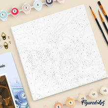 Cargar imagen en el visor de la galería, Mini Pintura por Números 20x20cm con bastidor - Belén de Navidad