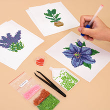 Cargar imagen en el visor de la galería, Mini Diamond Painting 15x20cm (6 piezas) - Flores y Plantas en Maceta