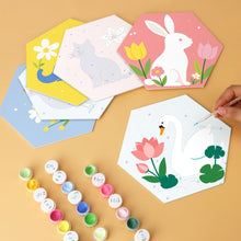 Cargar imagen en el visor de la galería, Mini Serie Pintar por Números - Hexágonos (6 piezas) - Set de animales para bebé