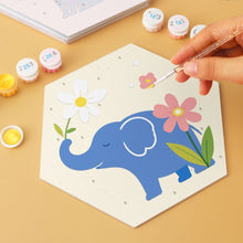 Cargar imagen en el visor de la galería, Mini Serie Pintar por Números - Hexágonos (6 piezas) - Set de animales para bebé