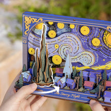 Cargar imagen en el visor de la galería, Puzzle 3D - La noche estrellada