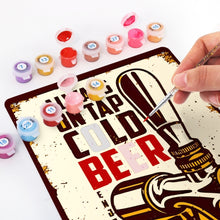 Cargar imagen en el visor de la galería, Pintar por Números Póster Metálico - Cerveza Fría Amarilla