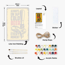 Cargar imagen en el visor de la galería, Pintar por Números Póster Metálico - Cerveza Fría Amarilla