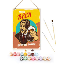 Cargar imagen en el visor de la galería, Pintar por Números Póster Metálico - Chico de Cerveza Fresca Figured'Art