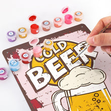 Cargar imagen en el visor de la galería, Pintar por Números Póster Metálico - Jarra de Cerveza Fría