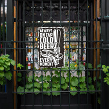 Cargar imagen en el visor de la galería, Pintar por Números Póster Metálico - Cerveza Fría en Blanco y Negro