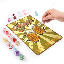 Cargar imagen en el visor de la galería, Pintar por Números Póster Metálico - Cerveza Fresca Dos Jarras