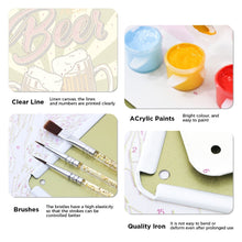 Cargar imagen en el visor de la galería, Pintar por Números Póster Metálico - Cerveza Fresca Dos Jarras