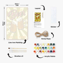 Cargar imagen en el visor de la galería, Pintar por Números Póster Metálico - Cerveza Fresca Dos Jarras