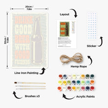 Cargar imagen en el visor de la galería, Pintar por Números Póster Metálico - Buena Cerveza con Buenos Amigos