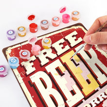 Cargar imagen en el visor de la galería, Pintar por Números Póster Metálico - Cerveza Gratis Mañana