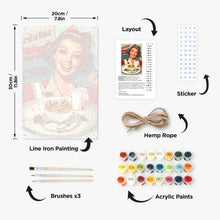 Cargar imagen en el visor de la galería, Pintar por Números Póster Metálico - Desayuno Vintage