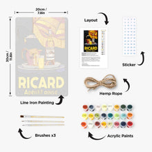 Cargar imagen en el visor de la galería, Pintar por Números Póster Metálico - Ricard Aperitivo Negro