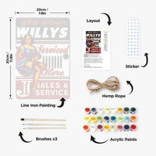 Cargar imagen en el visor de la galería, Pintar por Números Póster Metálico - Taller Willys