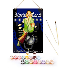 Cargar imagen en el visor de la galería, Pintar por Números Póster Metálico - Mundo del Cine Figured'Art