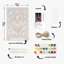 Cargar imagen en el visor de la galería, Pintar por Números Póster Metálico - El Bromista Rayas en Blanco y Negro