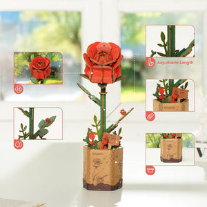 Puzzle 3D Rosa roja