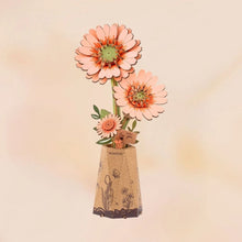 Cargar imagen en el visor de la galería, Puzzle 3D - Gerbera naranja claro Figured'Art