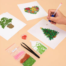 Cargar imagen en el visor de la galería, Mini Diamond Painting 15x20cm (2 piezas) - Árbol de Navidad y Planta en maceta