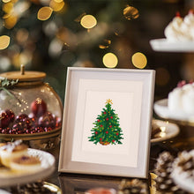Cargar imagen en el visor de la galería, Mini Diamond Painting 15x20cm (2 piezas) - Árbol de Navidad y Planta en maceta