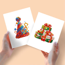 Cargar imagen en el visor de la galería, Mini Diamond Painting 15x20cm (2 piezas) - Bebidas y Coronas Festivas