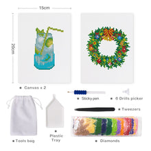 Cargar imagen en el visor de la galería, Mini Diamond Painting 15x20cm (2 piezas) - Escenas de la Mañana y la Noche