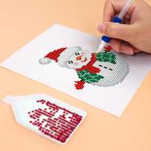 Cargar imagen en el visor de la galería, Mini Diamond Painting 15x20cm (2 piezas) - Cerezas y Muñeco de nieve