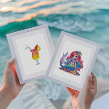 Cargar imagen en el visor de la galería, Mini Diamond Painting 15x20cm (2 piezas) - Cóctel y Cupcake