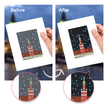 Cargar imagen en el visor de la galería, Mini Diamond Painting 15x20cm (2 piezas) - Mariposa encuentra la Torre