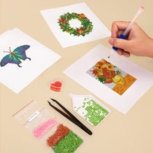 Cargar imagen en el visor de la galería, Mini Diamond Painting 15x20cm (2 piezas) - Atardecer y Flores