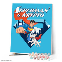 Cargar imagen en el visor de la galería, Superman &amp; Krypto con el skyline 1