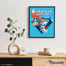 Cargar imagen en el visor de la galería, Superman &amp; Krypto con el skyline 1