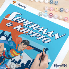 Cargar imagen en el visor de la galería, Superman &amp; Krypto con el skyline 1