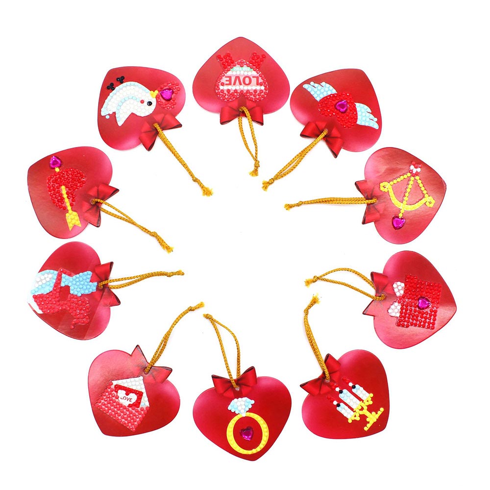 Adorno de Árbol de Navidad Amor Conjunto de 10 piezas