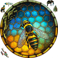 Cargar imagen en el visor de la galería, Puzzle de madera - Abeja Triste