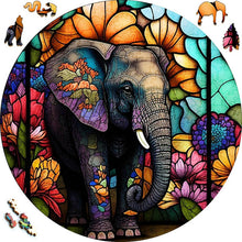 Cargar imagen en el visor de la galería, Puzzle de madera - Elefante Colorido