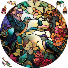 Cargar imagen en el visor de la galería, Puzzle de madera - Familia de colibríes